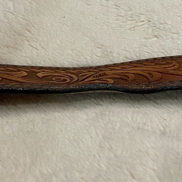 Men's Nocona Tucson Top Grain Brown Western-Style Leather Belt Size 40 VGC - Picture 3 of 7